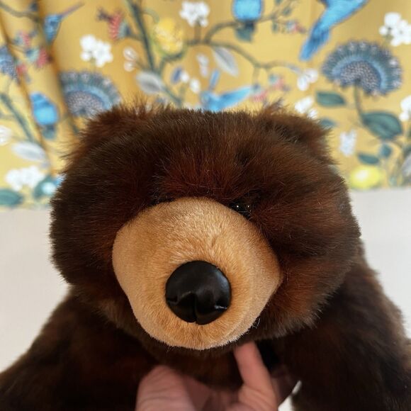 KellyToy Grizzly Bear Classic Impressions Brown Shades Soft Toy 8.5in - Picture 2 of 7